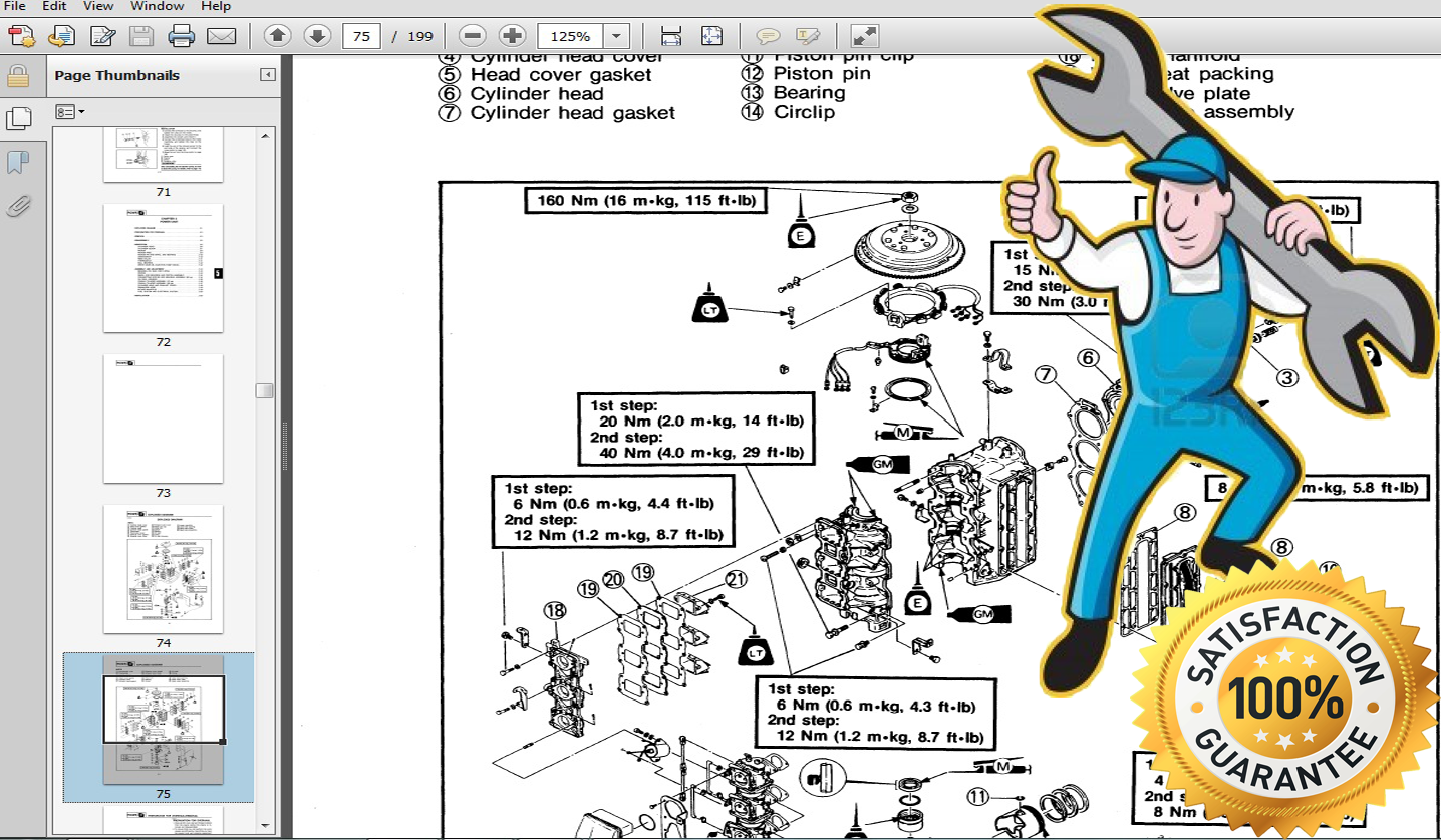 Thumbnail 2011 Yamaha Z200 HP outboard service repair manual